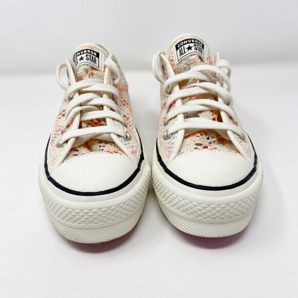 CONVERSE | Chuck Taylor All Star Platform Boho Crochet Wmns 8 Cream - Picture 3 of 11